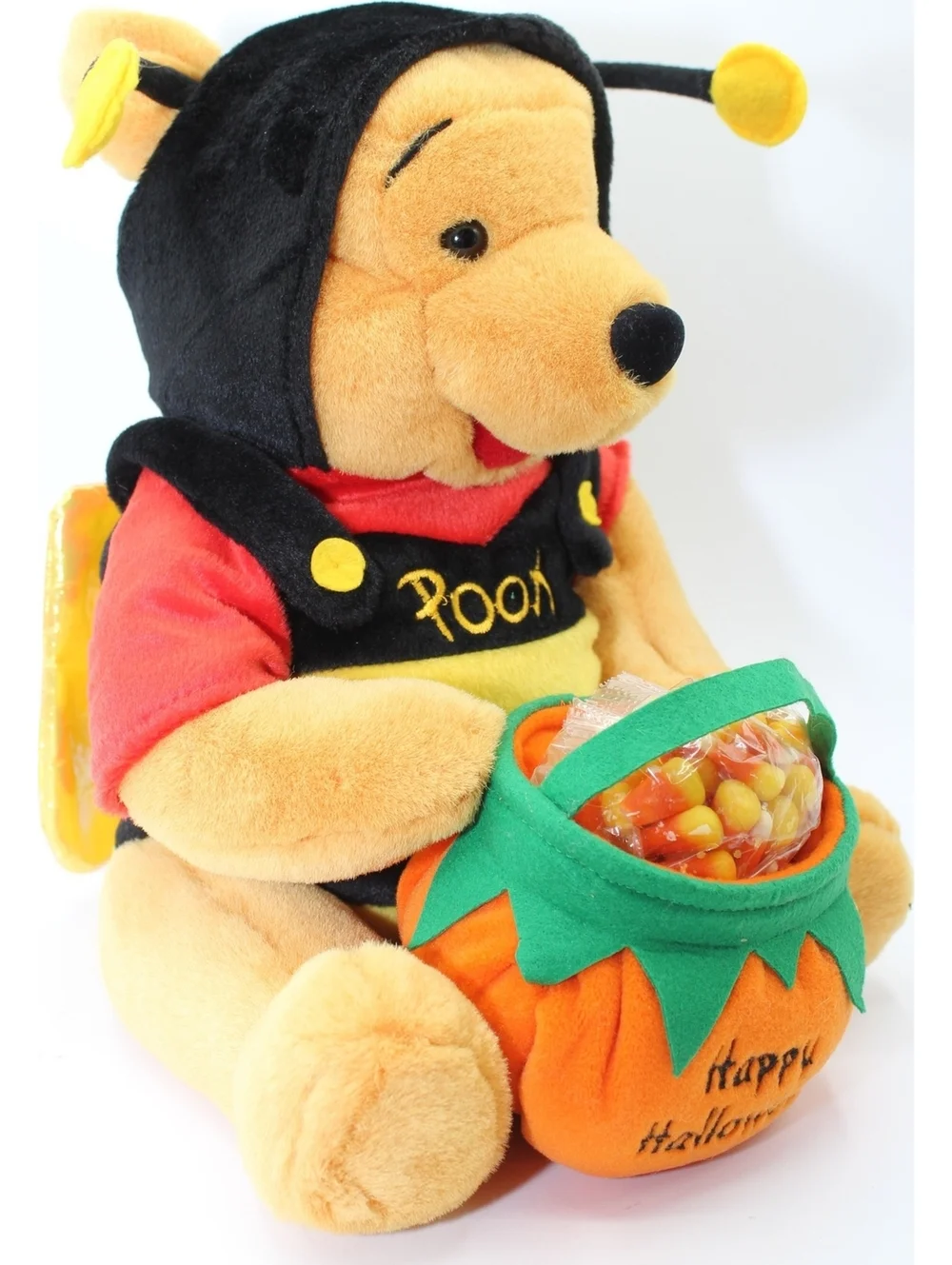 VTG Disney Winnie The Pooh Happy Halloween Honey Bee Costume Plush Doll w/ Candy